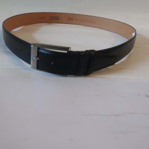 Mens Maraolo Black Leather Belt 125/110 US/Waist 49 *